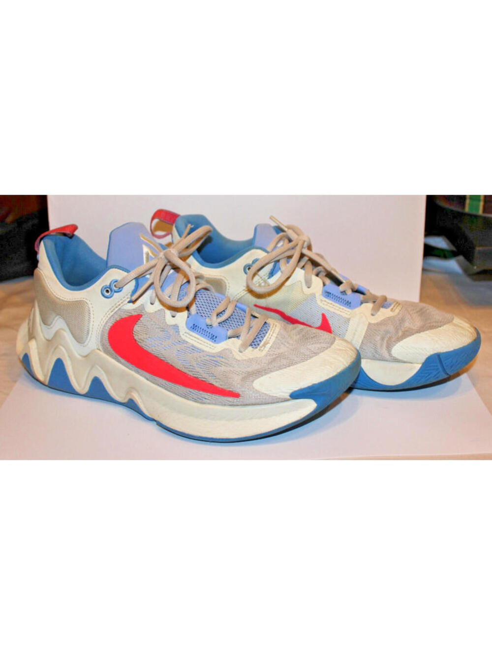 Nike Giannis Immortality 2 Shoes Mens Size 10 Blue Red Basketball Sneakers